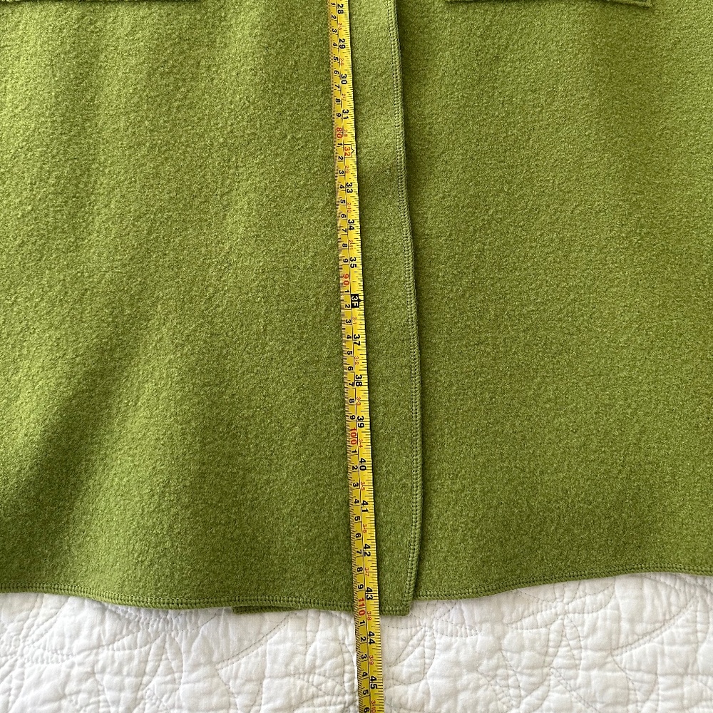 Eileen Fisher Spring Green Boiled Wool Coat: Size XL. - Picture 9 of 13